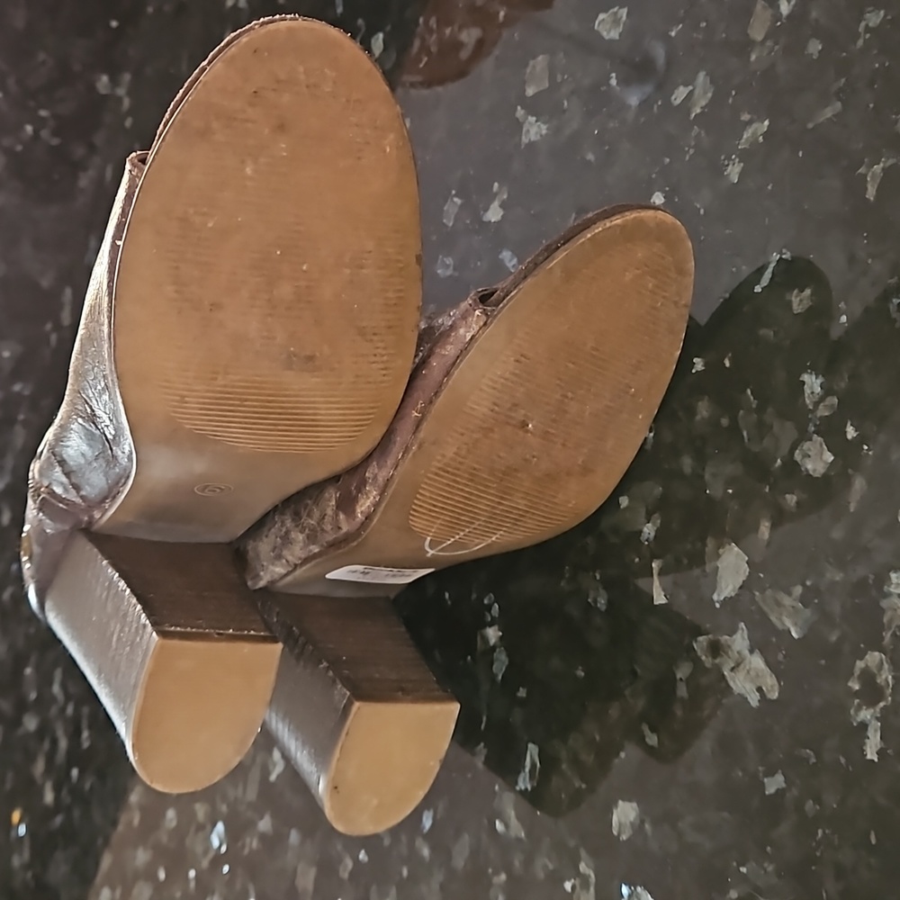 Very Gently Used Buckle Ivy Vine Heeled Boots - Picture 3 of 6